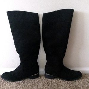 New Directions Black Velvet Knee Boots!